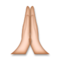 Folded Hands - Medium Light emoji on LG
